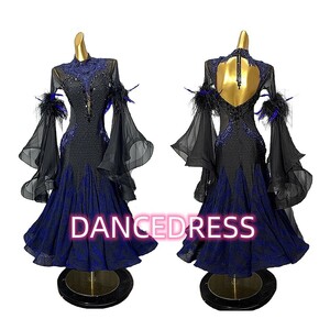 NEW 社交ダンスドレス・モダンドレス・スタンダードドレス オーダーメイド、サイズ撰択可 新品 最高品質modern-585