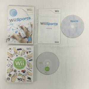 23Wii-108 任天堂 ニンテンドー Wii Wiiスポーツ はじめてのWii セット レトロ ゲーム ソフト 一部取説なし 使用感あり