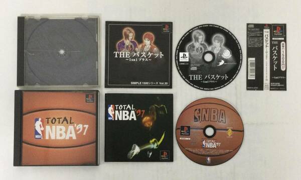 23PS-427 ソニー sony プレイステーション PS 1 プレステ THE バスケット トータルNBA'97 セット ゲーム ソフト 使用感あり ケース割れあり