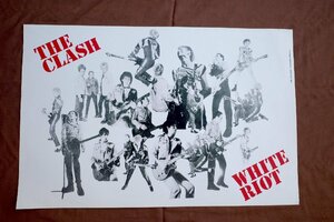 ○The Clash クラッシュ　1984「White Riot」イアン・ディクソン　ヴィンテージポスター　イギリス パンク 古道具のgplus広島2311ｋ