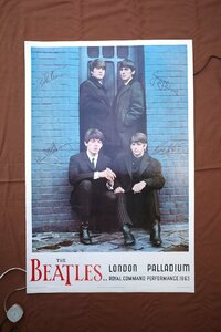 ○1987年ビートルズ　 「1964 THE BEATLES ROYAL COMMAND PERFORMANCE」ヴィンテージポスター　　古道具のgplus広島2311ｋ