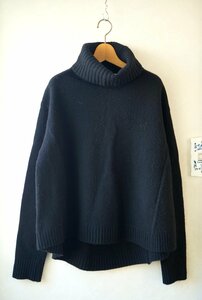 ★FRAMeWORK/フレームワーク*秋冬ゆったりめ　カシミヤ×ウールタートルニット　黒*　古着のgplus広島　2311t2