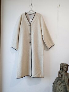 *2020 year framework * wool piping long coat /size:36// regular price Y35.200* old clothes. gplus Hiroshima 2311r2