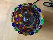◎テーブルランプ◎モザイクカットガラスシェード 点灯確認済み 電球付属●milino-S_画像5