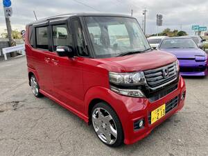 三重県からホンダ N-BOX H26/5月ミラノレッド 車検満タン Ｃｕｓｔｏｍ　Ｇ・ターボＡパッケージ ローン可、乗って帰れます