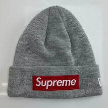 未使用品 Supreme New Era Box Logo Beanie Grey_画像1