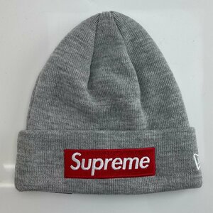 未使用品 Supreme New Era Box Logo Beanie Grey