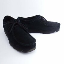 極美品 CLARKS Wallabee GTX BLACK 21621 UK8 26.5cm クラークス ワラビー GORE-TEX ブラック_画像3