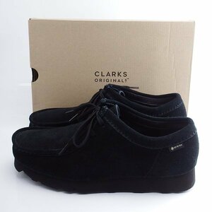 極美品 CLARKS Wallabee GTX BLACK 21621 UK8 26.5cm クラークス ワラビー GORE-TEX ブラック