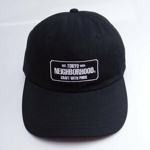 極美品 NEIGHBORHOOD DAD CAP . EC BLACK ネイバーフッド キャップ ブラック
