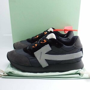 OFF-WHITE ARROW RUNNING DARK GREY WASH 40 オフホワイト アローランニング スニーカー 25cm