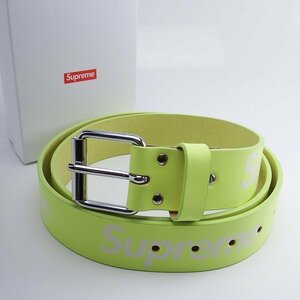 未使用品 Supreme Repeat Leather Belt Fluorescent Yellow XL シュプリーム リピートレザーベルト フルオレセントイエロー