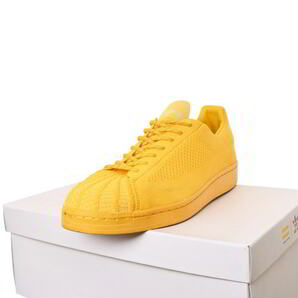 adidas Pharrell SUPERSTAR PRIMEKINT スニーカー 29.5cm イエロー アディダス KL4BKPSH18の画像1