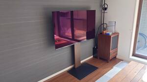 EQUALS イコールズ テレビ台 壁寄せテレビスタンド WALL V3 ハイタイプ 32～80V対応 ウォールナット