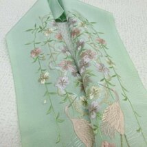 ★着物10★ 1円 絹 刺繍半衿 まとめて 三点 和装小物 [同梱可] ☆☆_画像4