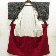 ★着物10★ 1円 絹 アンサンブル 村山大島紬 袷 身丈163cm 裄63.5cm [同梱可] ☆☆_画像8