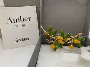 ☆1000円セール☆ Beoluna　ベオルナ　Amber　琥珀　ブローチ アンバー　ゴールド　◆21512