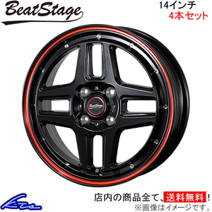 ブレスト ビートステージ WT-C 4本セット ホイール【14×4.5J 4-100 INSET45 BKR】BLEST Beat Stage WTC アルミホイール 4枚 1台分