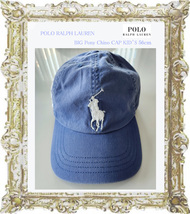 送料込◆定価7700円◆デパート購入◆POLO BIG Pony Chino CAP ラルフローレン ブルー ビッグポニー刺繍 №3 チノ キャップ 帽子 キッズ56㎝_画像2