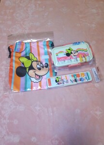  новый товар ske-ta- retro Minnie Mouse ланч 3 позиций комплект Disney коробка для завтрака палочки для еды ложка 