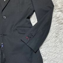 XLサイズ！バーバリーブラックレーベル BURBERRY BLACK LABEL スーツ セットアップ Super110’s ブラック黒 裏地 ワインレッド 赤 光沢 42L_画像4