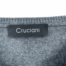 トゥモローランド扱い◎クルチアーニ / Cruciani ハイゲージニット Vネックセーター 44 S程度 グレー_画像5