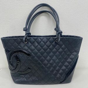 CHANEL シャネル カンボンライン トートバッグ レザー ハンドバッグ ブラック ピンク ココマーク レディース バッグ ハイブランド 売り切り