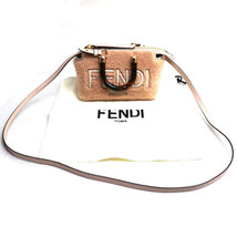 FENDI フェンディ バイザウェイ ミニ 2Wayショルダーバッグ ベージュ ピンク 8BS067 ALP2 F136T レディース 中古 美品_画像7