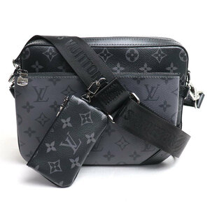 LOUIS VUITTON ルイ・ヴィトン トリオ・メッセンジャー ショルダーバッグ エクリプスリバース ブラック グレー M69443 メンズ 中古 極美品