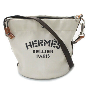 HERMES エルメス サック ド パンサージュ ショルダーバッグ ベージュ レディース 中古