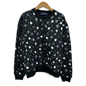 LOUIS VUITTON Louis * Vuitton ×YK dot monogram sweat black RM231H IHN HOY26W L men's used ultimate beautiful goods 