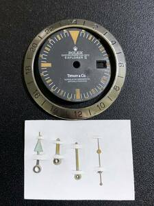 1円～ ROLEX 1655 エクスプローラⅡ オリジナルの文字盤、ベゼル、針のセット