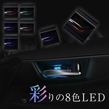 【 新品未使用品 】 トヨタ ハリアー 80系 8色切り替え可能 インナードアランプ フロント用_画像2