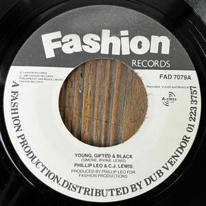 ★美盤！1990！BOB & MARCIAでもお馴染みのNina Simone cover！【Phillip Leo & CJ Lewis - Young, Gifted & Black】7inch Fashion UK