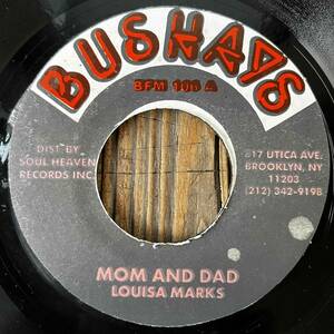 ★試聴！既に廃盤！レア！Killer Lovers！夢心地良さ最高！【Louisa Marks* (Louisa Mark) - Mom And Dad】7inch Bushays US