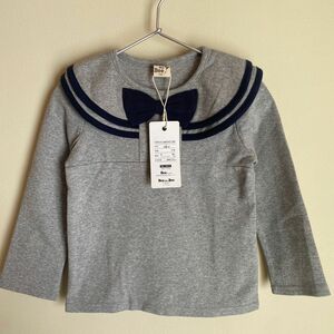 【新品タグ付き】Bee セーラー襟カットソー 110 韓国子供服　長袖Tシャツ