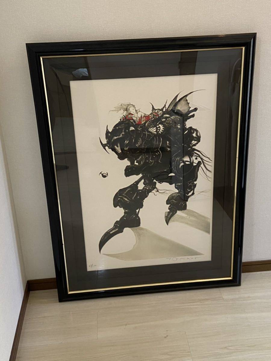 Gebraucht ◆ Yoshitaka Amano ◆ Rüstung ◆ Druck ◆ Lithografie ◆ Großformat ◆ Final Fantasy ◆ Beliebter Illustrator ◆ 37/100 Aktueller Zustand, Andere, Vermietung, Malerei, Handwerk