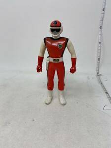 中古　レッドフラッシュ 17cm ソフビ フィギュア 1987 マスクマン バンダイ　箱無し　現状品