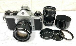 ASAHI PENTAX SV アサヒ ペンタックスSV 一眼レフフィルムカメラ+Super-Takumar 1:1.8/55+1:2.8/105レンズ 動作未確認 fah 11A408