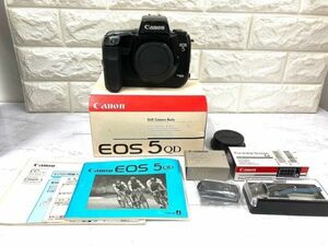 CANON キヤノン EOS 5 QD 一眼レフ フィルムカメラ ボディ+備品 箱付き 動作未確認 fah 11A418