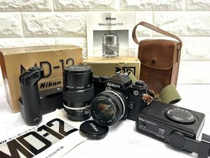 Nikon ニコン FE ボディ レンズ その他おまとめ 50mm 1:1.4 / 135mm 1:2.8 / MD-12 動作未確認 カメラ レンズ 中古 fah 11K334