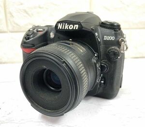 Nikon ニコン D200 AF-S Micro NIKKOR 40mm 1:2.8G レンズキット デジタル一眼レフカメラ 動作未確認 fah 11A409