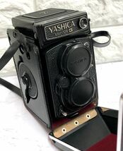 YASHICA ヤシカ Mat-124 G 二眼レフフィルムカメラ Yashinon 1:2.8 1:3.5 f=80m レンズ 動作未確認 ケース付 fah 11S132_画像1
