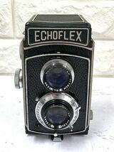 ECHO-FLEX エコフレックス 二眼 フィルムカメラ 外箱 ケース付 動作未確認 fah 11A406_画像2