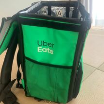 UberEats ウーバーイーツ 配達バッグ ウバッグ リュック 保温保冷 出前 デリバリー　グリーン　匿名配送　送料無料　美品_画像5