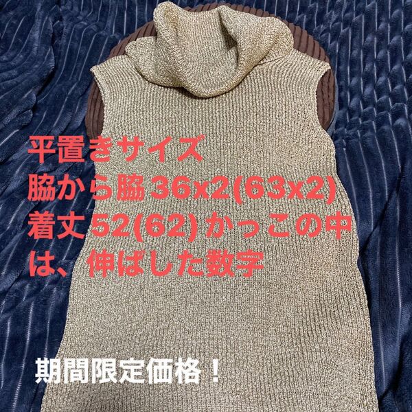 ノースリーブニットラメ入り