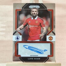 ルーク・ショー 2022-23 Panini Prizm EPL Luke Shaw Auto Premier League 直筆サインカード マンチェスター・ユナイテッドFC_画像1