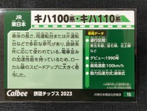 カルビー★鉄道チップス2023★カードNo.15★JR東日★キハ100系・キハ110系★送料84円_画像2