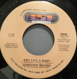 【SOUL 45】DOROTHY MOORE - CRY LIKE A BAY / JUST THE ONE I'VE BEEN LOOKING FOR (s231117044) 