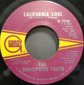 【SOUL 45】UNDISPUTED TRUTH - CALIFORNIA SOUL / WHAT IT IS (s231104029)